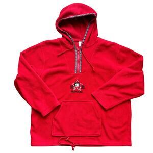 Betty Boop Red Half Zip Vintage hoodie